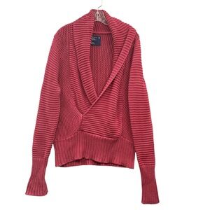 Y2K American Eagle Outfitters Women's Retro Open Knit Shawl Collar Sweater XL